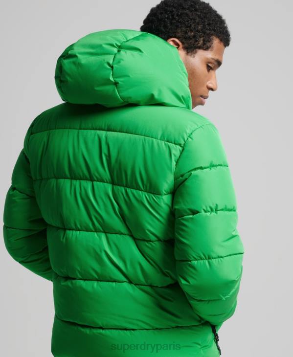 Superdry Hommes doudoune de sport à capuche D64Z1090 vêtements vert