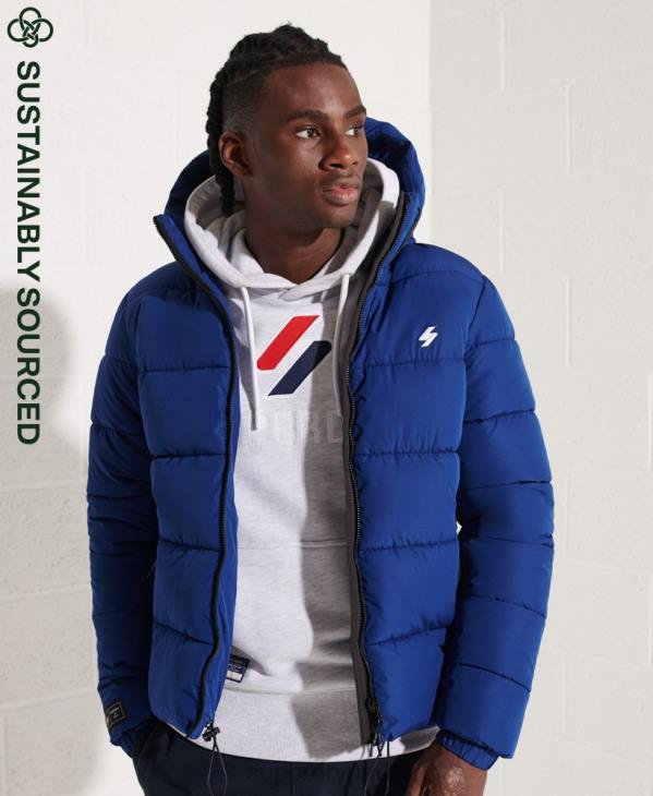 Superdry Hommes doudoune de sport à capuche D64Z1118 vêtements marine