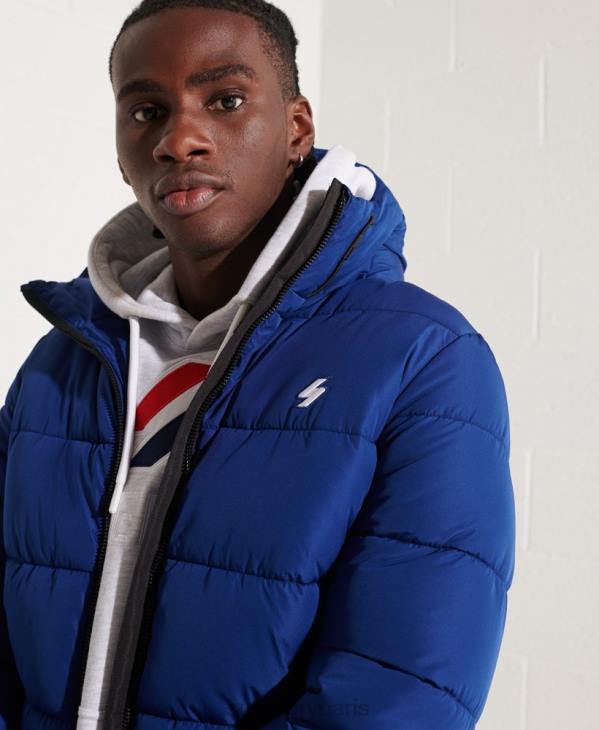 Superdry Hommes doudoune de sport à capuche D64Z1118 vêtements marine