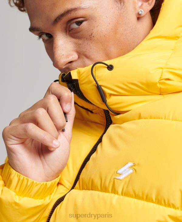 Superdry Hommes doudoune de sport à capuche D64Z960 vêtements jaune