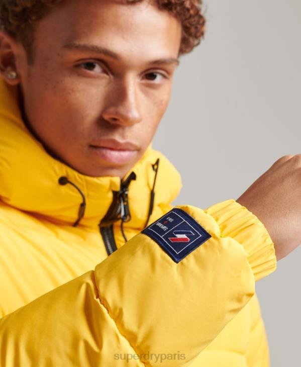 Superdry Hommes doudoune de sport à capuche D64Z960 vêtements jaune