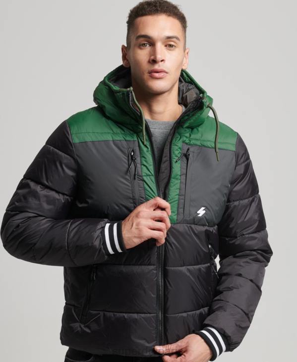 Superdry Hommes doudoune de sport color block D64Z4597 vêtements noir