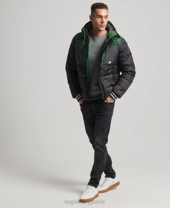 Superdry Hommes doudoune de sport color block D64Z4597 vêtements noir