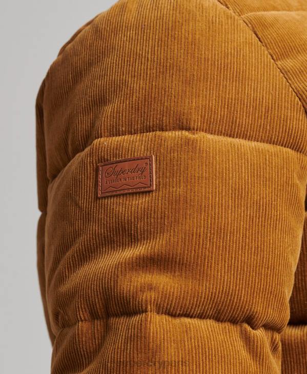 Superdry Hommes doudoune en velours côtelé rétro vintage D64Z4554 vêtements brun