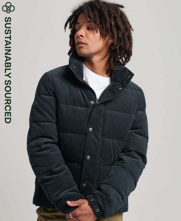 Superdry Hommes doudoune en velours côtelé rétro vintage D64Z4698 vêtements marine