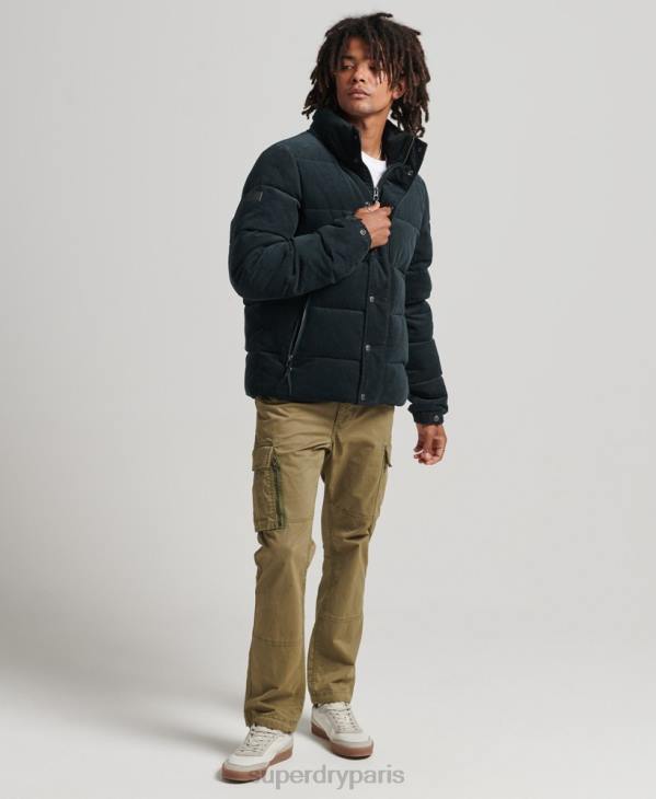 Superdry Hommes doudoune en velours côtelé rétro vintage D64Z4698 vêtements marine