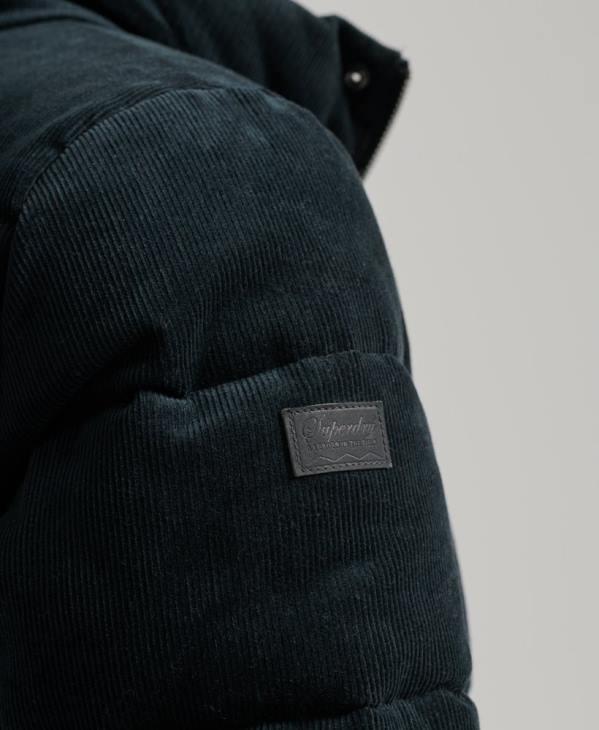 Superdry Hommes doudoune en velours côtelé rétro vintage D64Z4698 vêtements marine