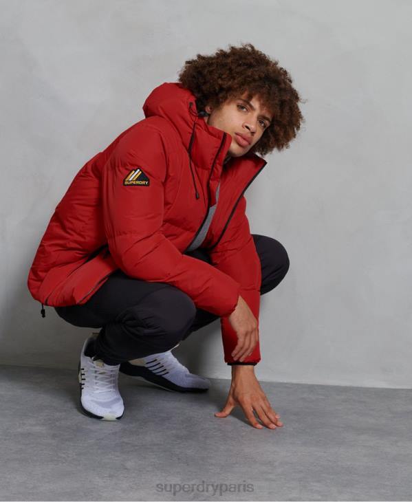 Superdry Hommes doudoune evolution D64Z4788 vêtements rouge