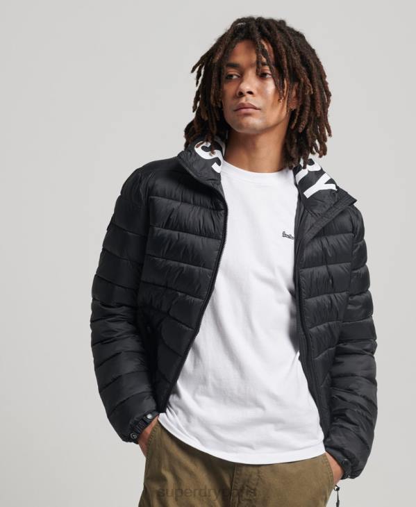 Superdry Hommes doudoune à logo classique D64Z4633 vêtements noir