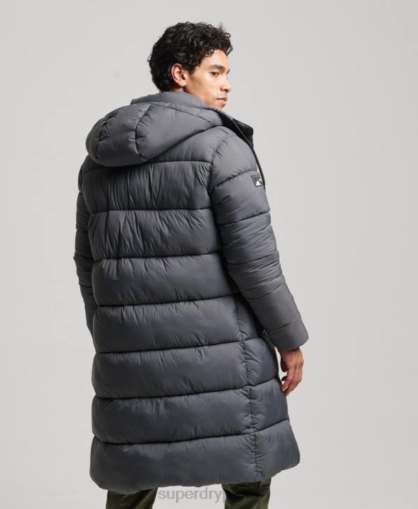 Superdry Hommes doudoune longue en ripstop D64Z1042 vêtements gris