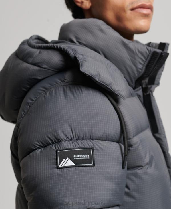 Superdry Hommes doudoune longue en ripstop D64Z1042 vêtements gris