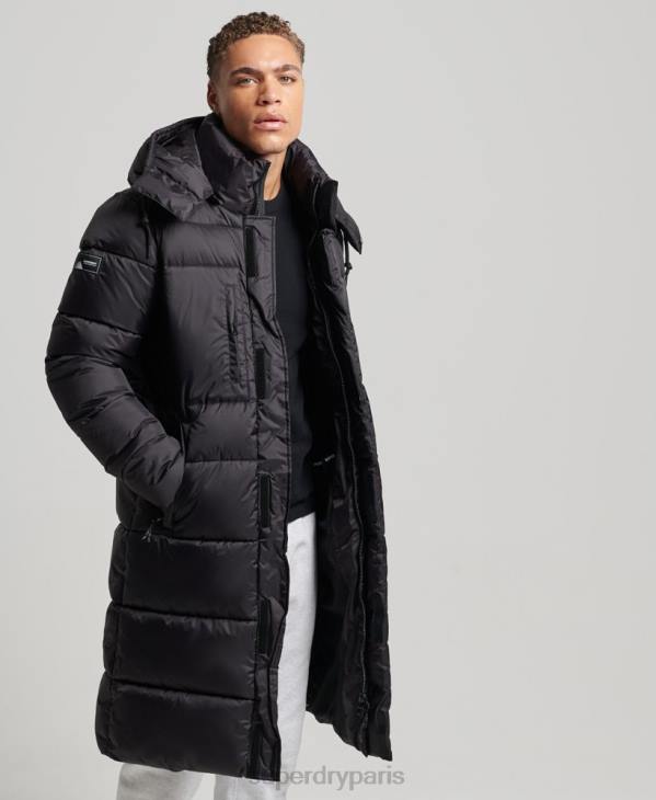 Superdry Hommes doudoune longue en ripstop D64Z1076 vêtements noir