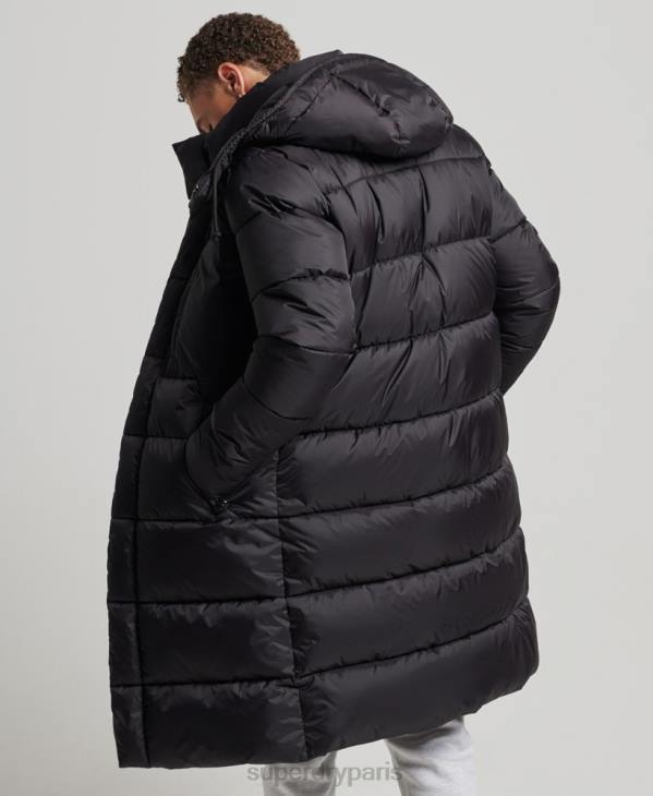 Superdry Hommes doudoune longue en ripstop D64Z1076 vêtements noir