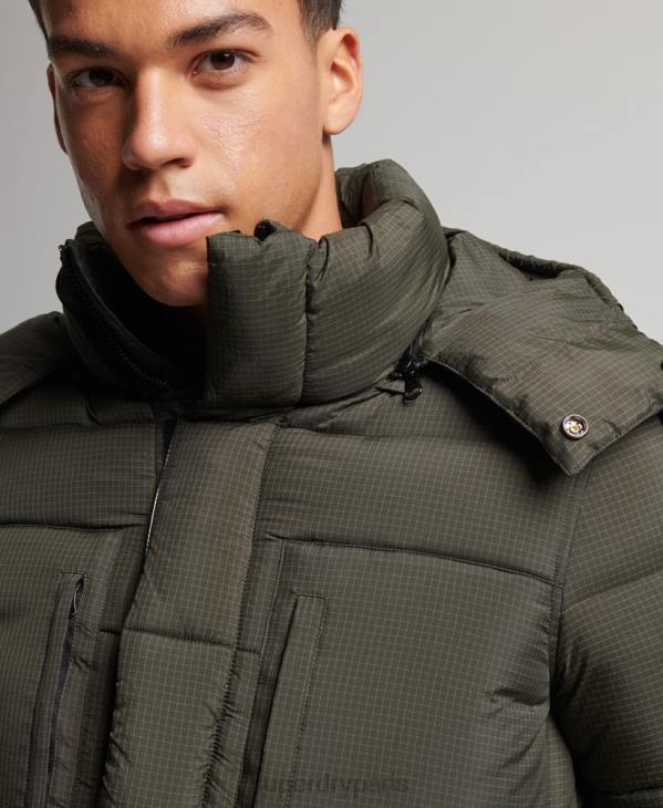 Superdry Hommes doudoune longue en ripstop D64Z1099 vêtements vert