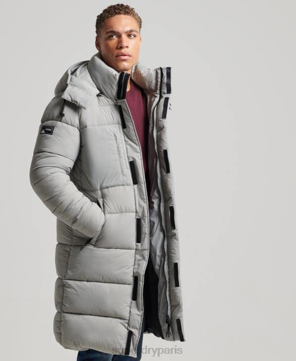 Superdry Hommes doudoune longue en ripstop D64Z1100 vêtements gris clair