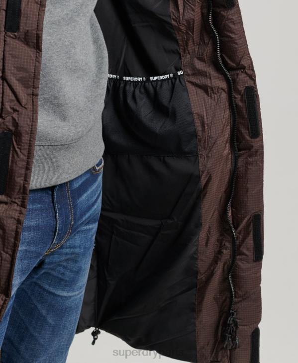 Superdry Hommes doudoune longue en ripstop D64Z4454 vêtements brun