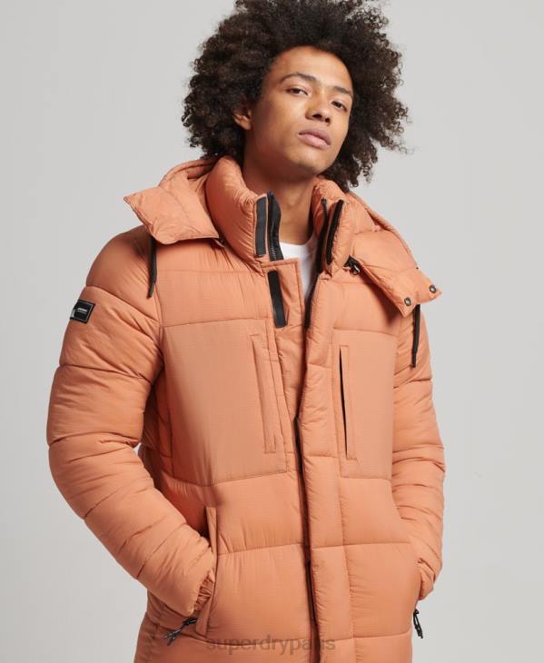 Superdry Hommes doudoune longue en ripstop D64Z4546 vêtements orange