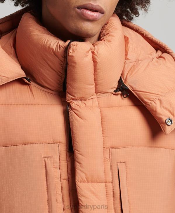 Superdry Hommes doudoune longue en ripstop D64Z4546 vêtements orange