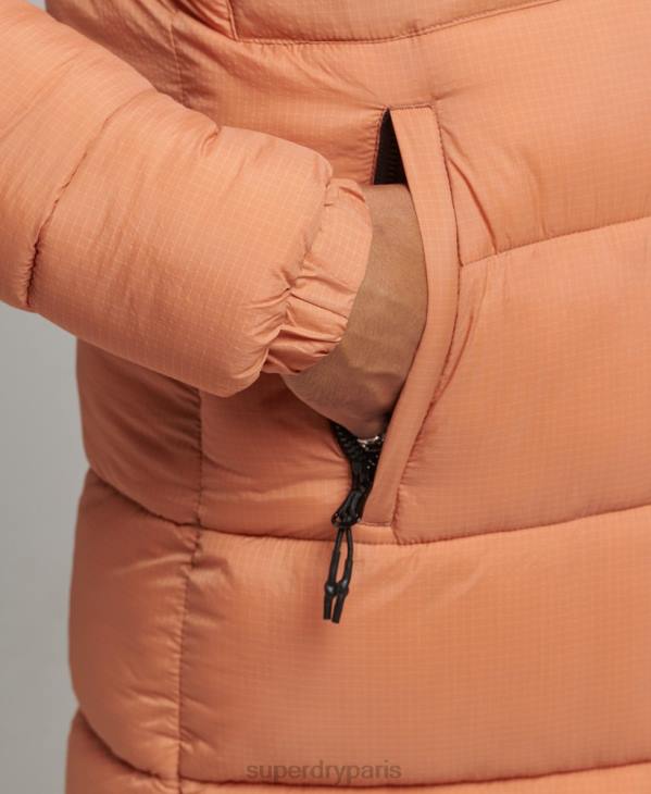 Superdry Hommes doudoune longue en ripstop D64Z4546 vêtements orange