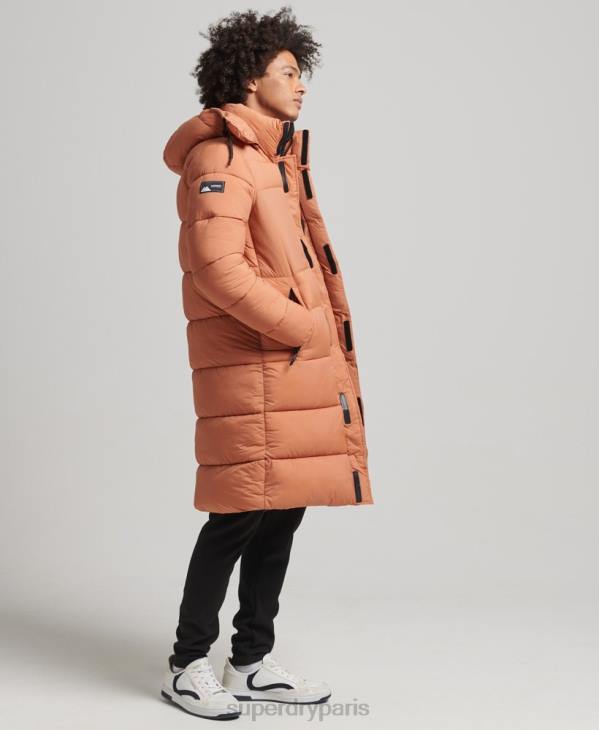Superdry Hommes doudoune longue en ripstop D64Z4546 vêtements orange