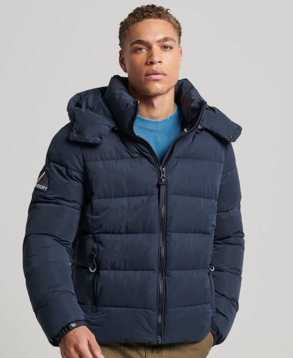 Superdry Hommes doudoune montagne en microfibre D64Z1045 vêtements marine
