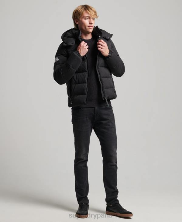 Superdry Hommes doudoune montagne en microfibre D64Z1143 vêtements noir