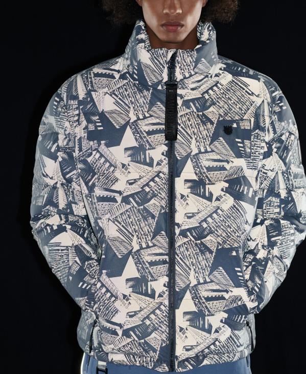 Superdry Hommes doudoune réfléchissante en surplus D64Z4780 vêtements gris foncé