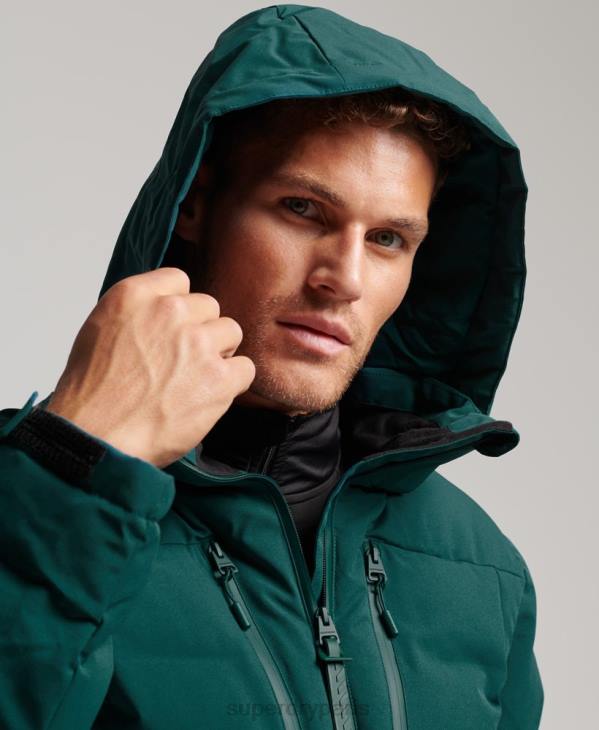 Superdry Hommes doudoune ski radar pro D64Z971 vêtements turquoise