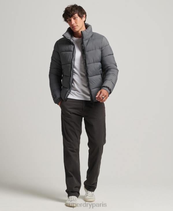 Superdry Hommes doudoune sport sans capuche D64Z1022 vêtements gris