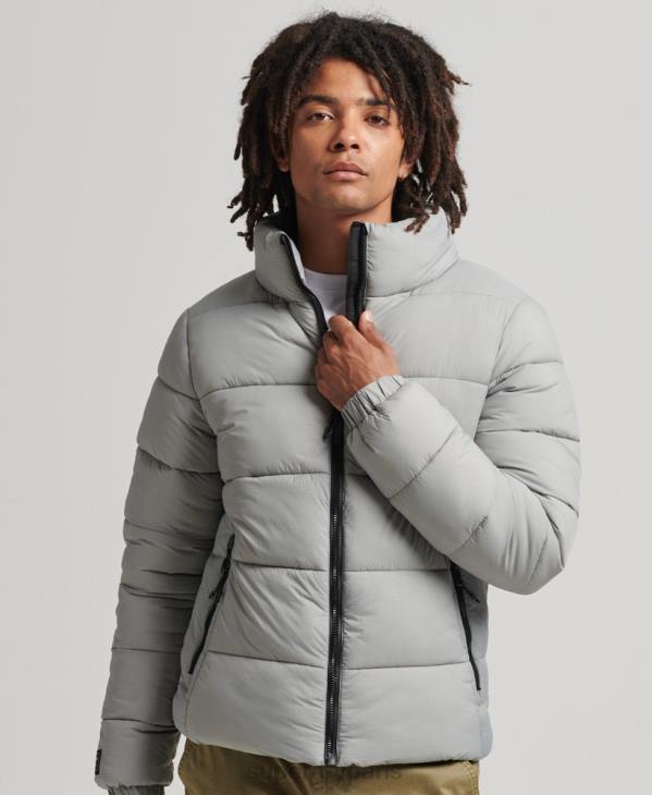 Superdry Hommes doudoune sport sans capuche D64Z1059 vêtements gris clair