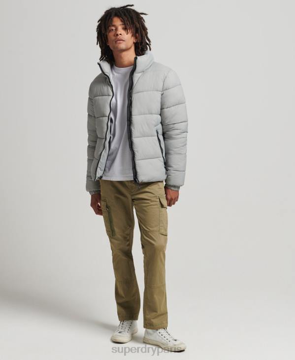 Superdry Hommes doudoune sport sans capuche D64Z1059 vêtements gris clair