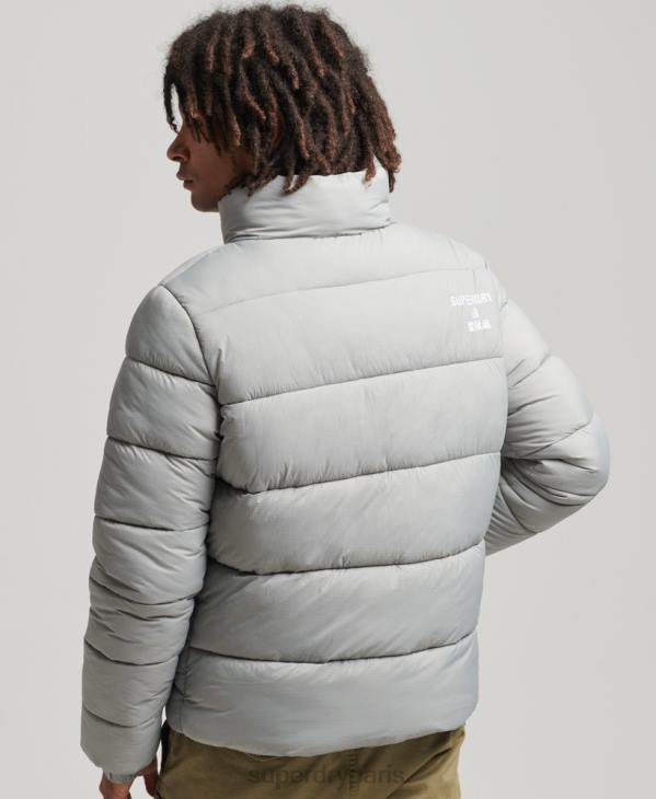 Superdry Hommes doudoune sport sans capuche D64Z1059 vêtements gris clair