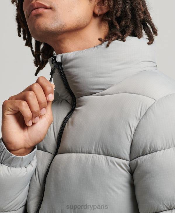 Superdry Hommes doudoune sport sans capuche D64Z1059 vêtements gris clair