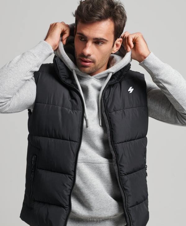Superdry Hommes doudoune sport sans capuche D64Z1102 vêtements noir