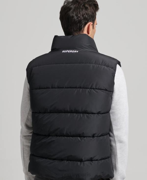 Superdry Hommes doudoune sport sans capuche D64Z1102 vêtements noir