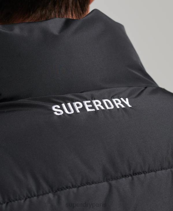 Superdry Hommes doudoune sport sans capuche D64Z1102 vêtements noir