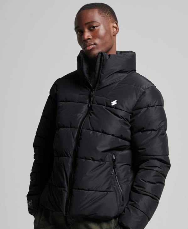 Superdry Hommes doudoune sport sans capuche D64Z1140 vêtements noir