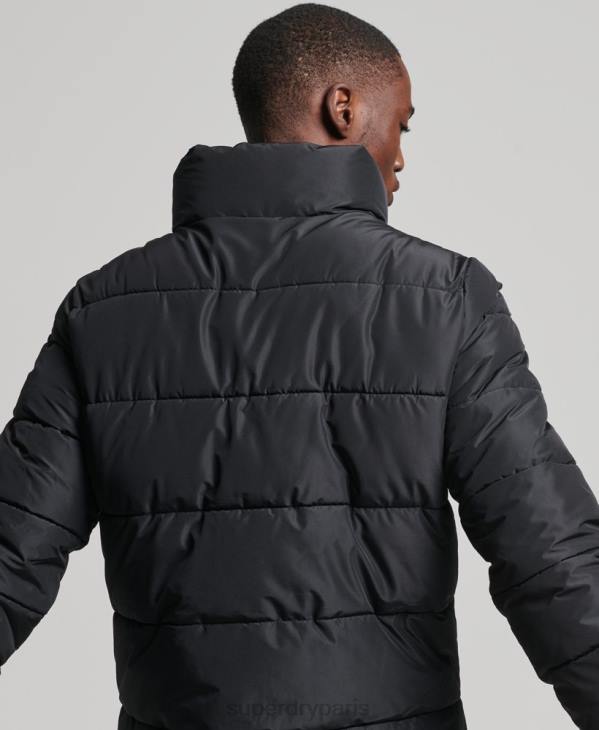 Superdry Hommes doudoune sport sans capuche D64Z1140 vêtements noir