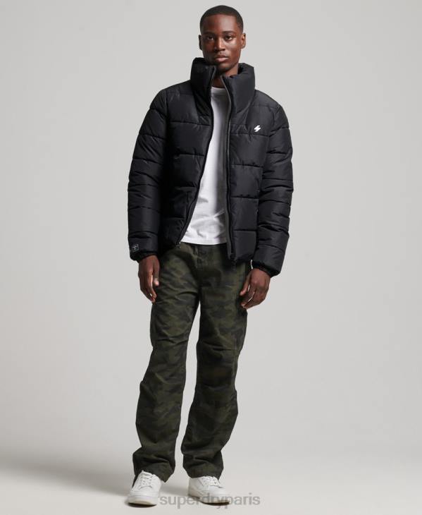Superdry Hommes doudoune sport sans capuche D64Z1140 vêtements noir