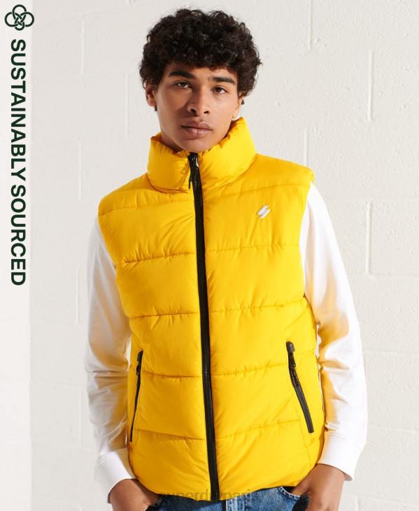 Superdry Hommes doudoune sport sans capuche D64Z1156 vêtements jaune