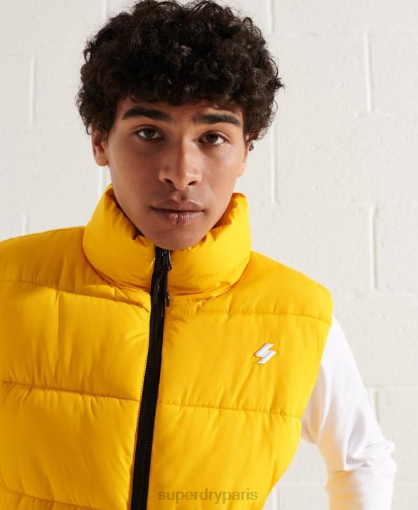 Superdry Hommes doudoune sport sans capuche D64Z1156 vêtements jaune