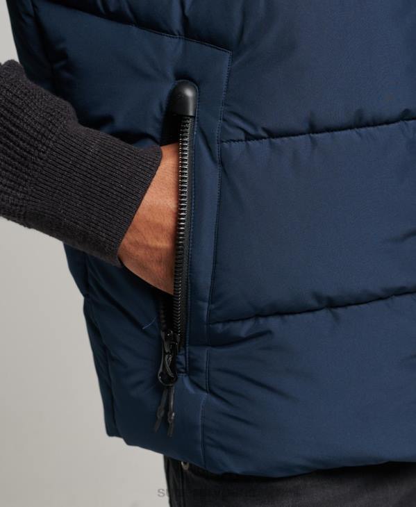 Superdry Hommes doudoune sport sans capuche D64Z4446 vêtements marine