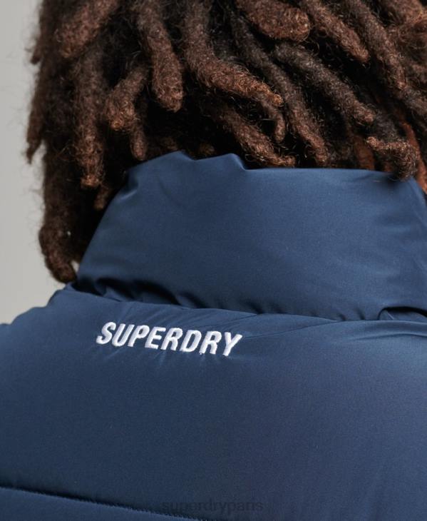 Superdry Hommes doudoune sport sans capuche D64Z4446 vêtements marine