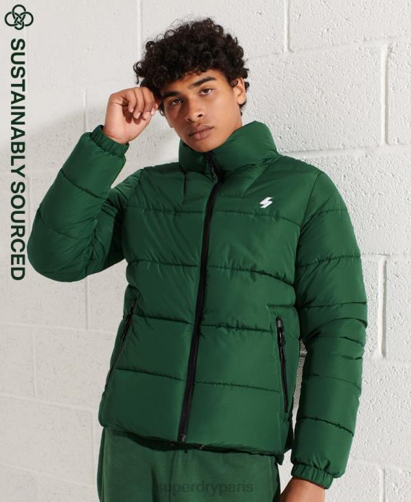 Superdry Hommes doudoune sport sans capuche D64Z4536 vêtements vert