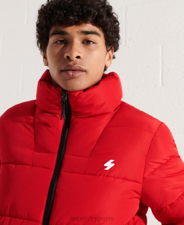 Superdry Hommes doudoune sport sans capuche D64Z4560 vêtements rouge