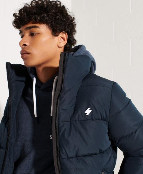 Superdry Hommes doudoune sport sans capuche D64Z4676 vêtements marine