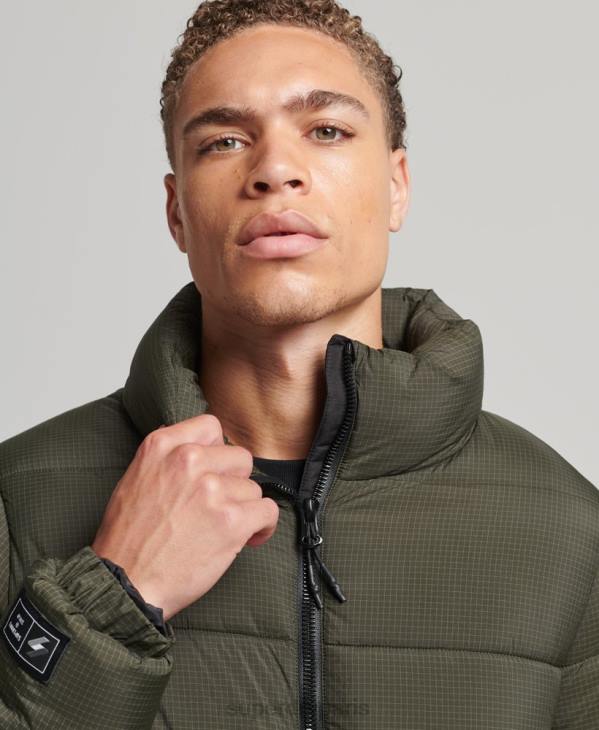 Superdry Hommes doudoune sport sans capuche D64Z956 vêtements vert