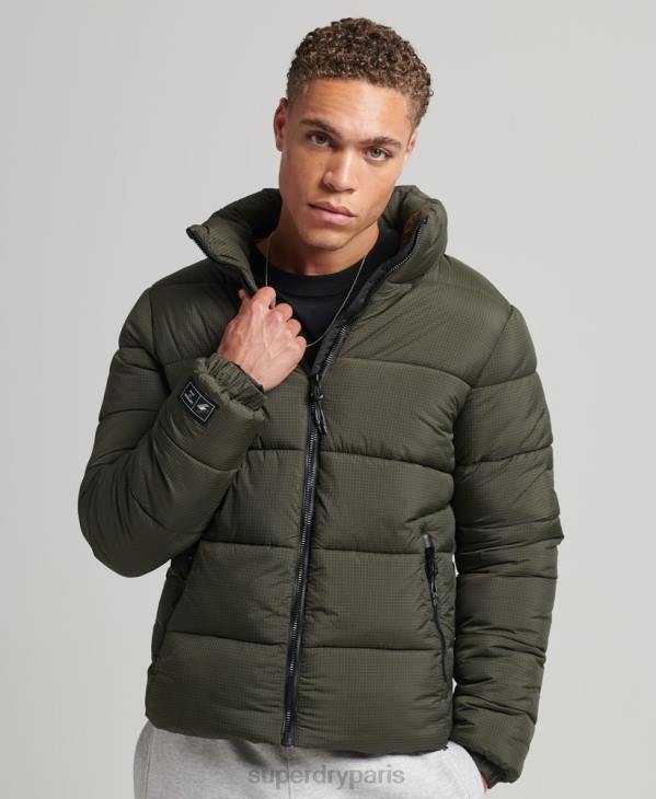 Superdry Hommes doudoune sport sans capuche D64Z956 vêtements vert