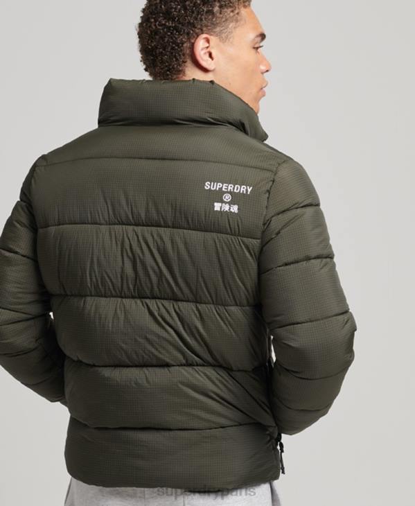 Superdry Hommes doudoune sport sans capuche D64Z956 vêtements vert