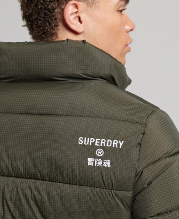 Superdry Hommes doudoune sport sans capuche D64Z956 vêtements vert